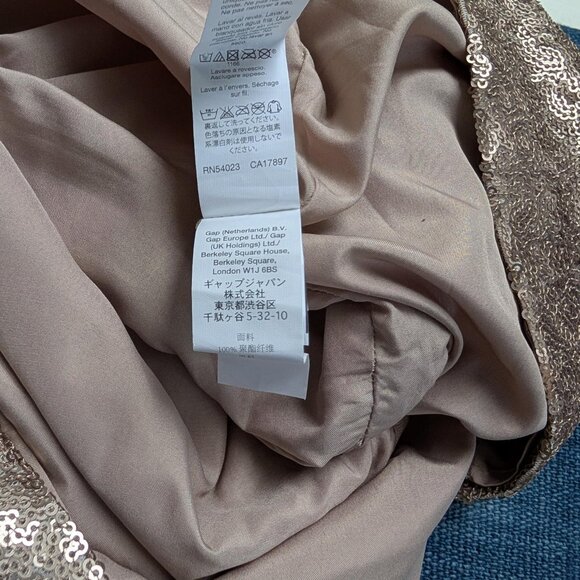 Gap Gold Sequin Mini Skirt, Size 4 - Picture 5 of 5